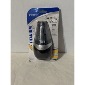 Westcott 16244 iPoint Orbit Battery Powered Cordless Pencil Sharpener Black